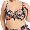 * Excellent Elomi Dark Tropics Underwire Crop Swim Top Es0106 | Swimwear