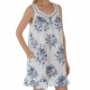 * Discount La Cera 100% Cotton Flouncy Short Dress 1211C | Sleepwear