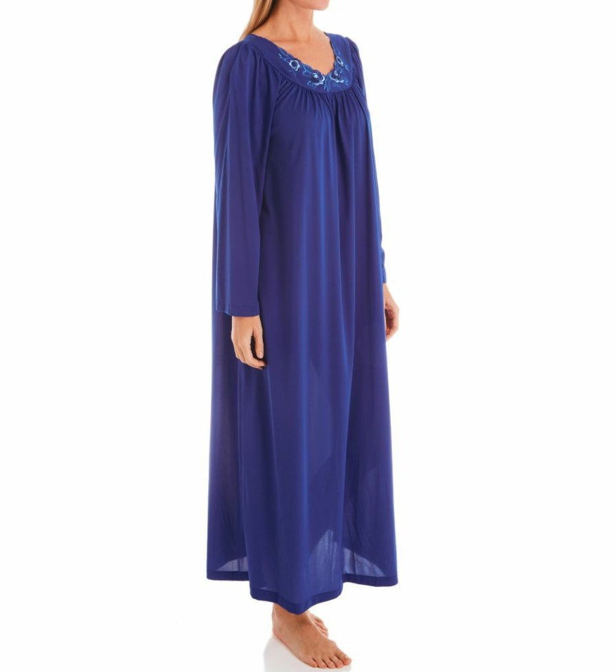 * Closeout Sale Shadowline Petals 53 Inch Long Sleeve Gown 33280 | Sleepwear