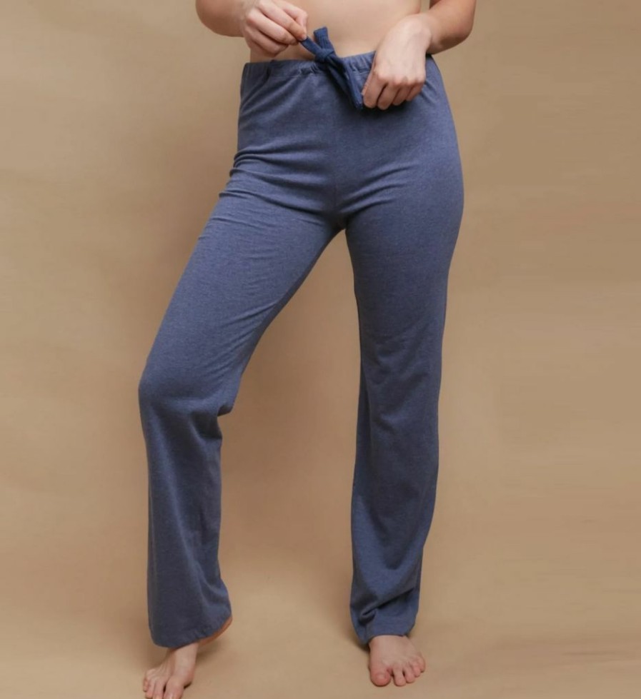 * Wholesale Cottonique Latex Free Organic Cotton Drawstring Lounge Pant W12208 | Sleepwear