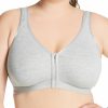 * Closeout Sale Curvy Couture Cotton Luxe Front & Back Close Wireless Bra 1416 | Bras