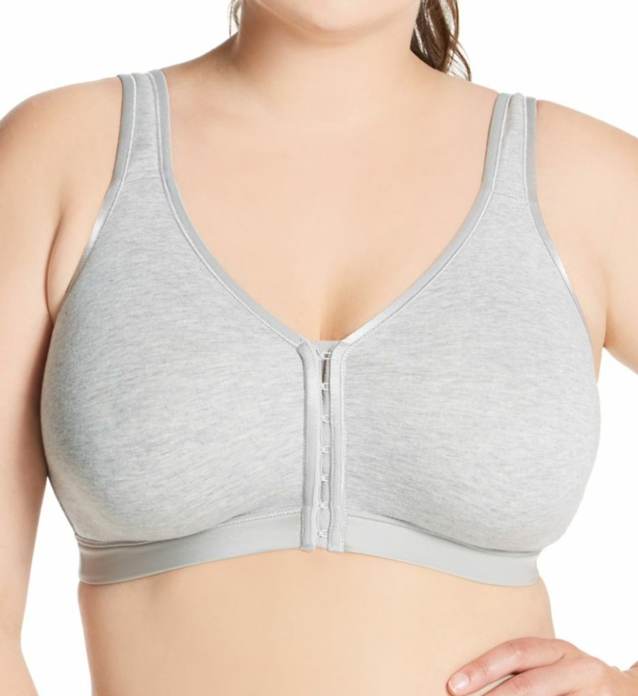 * Closeout Sale Curvy Couture Cotton Luxe Front & Back Close Wireless Bra 1416 | Bras