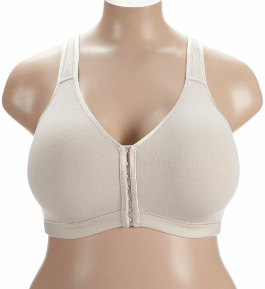 * Closeout Sale Curvy Couture Cotton Luxe Front & Back Close Wireless Bra 1416 | Bras