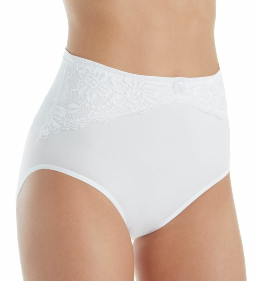 * Flash Sale Rhonda Shear Seamless High Waist Lace Trim Brief Panty 4221 | Panties