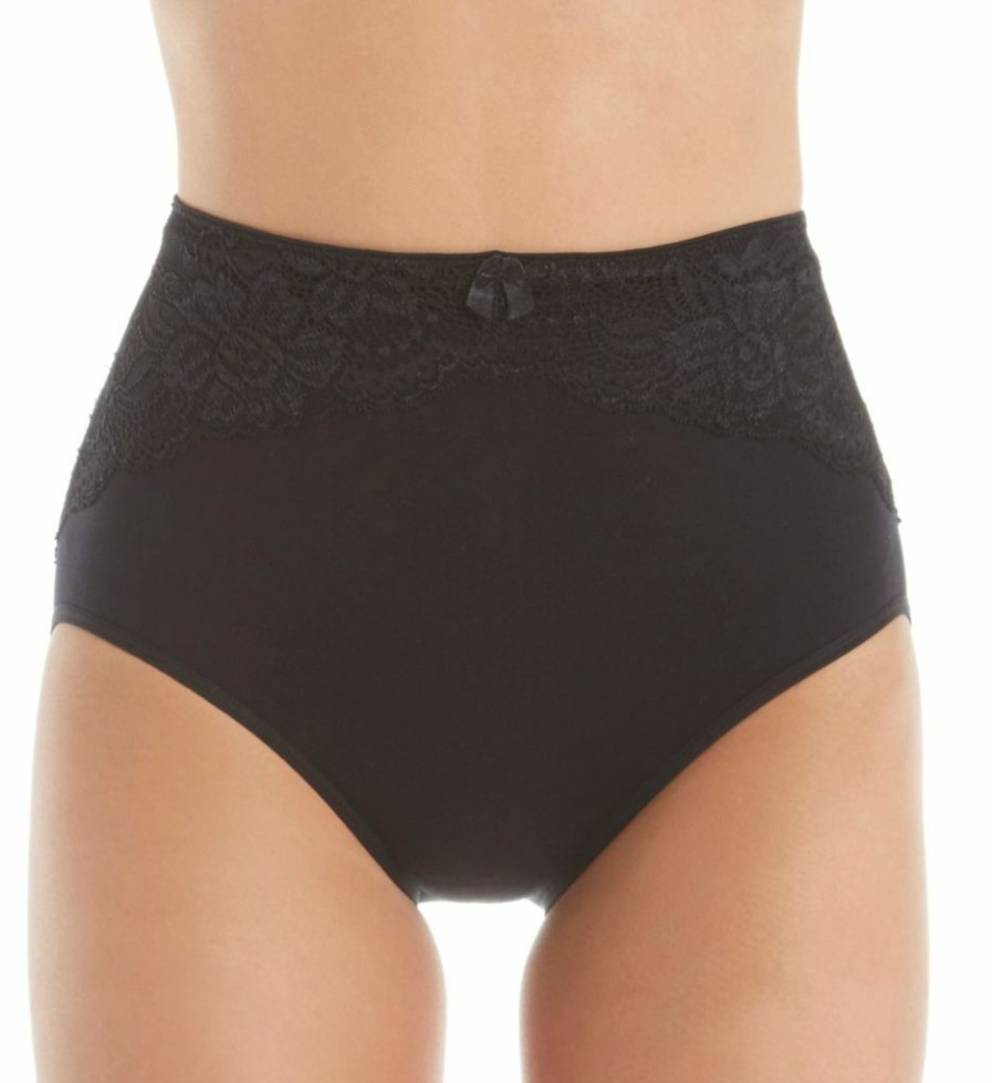 * Flash Sale Rhonda Shear Seamless High Waist Lace Trim Brief Panty 4221 | Panties