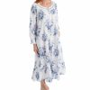 * Special La Cera 100% Cotton Woven Printed Floral Button Front Robe 1211R | Sleepwear