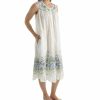 * Sales La Cera 100% Cotton Woven Sleeveless Border Print Gown 1209G | Sleepwear