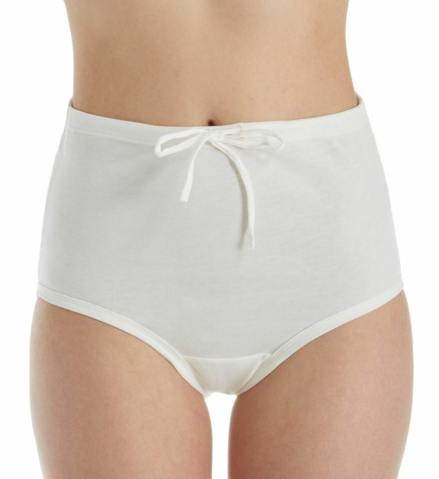 * Discount Cottonique Latex Free Organic Cotton Drawstring Brief 2 Pack W22219 | Panties