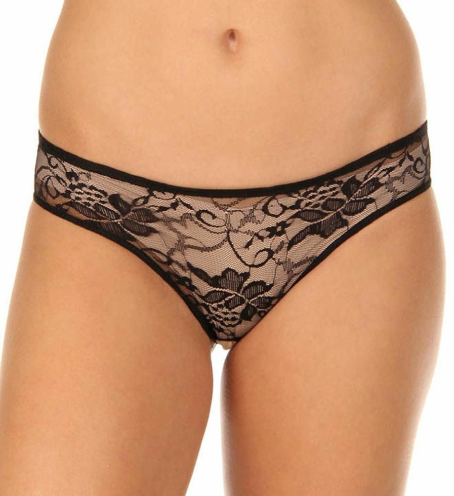 * Excellent Seven 'Til Midnight Open Crotch Ruffle Back Lace Boyshort Panty Stm9294 | Panties