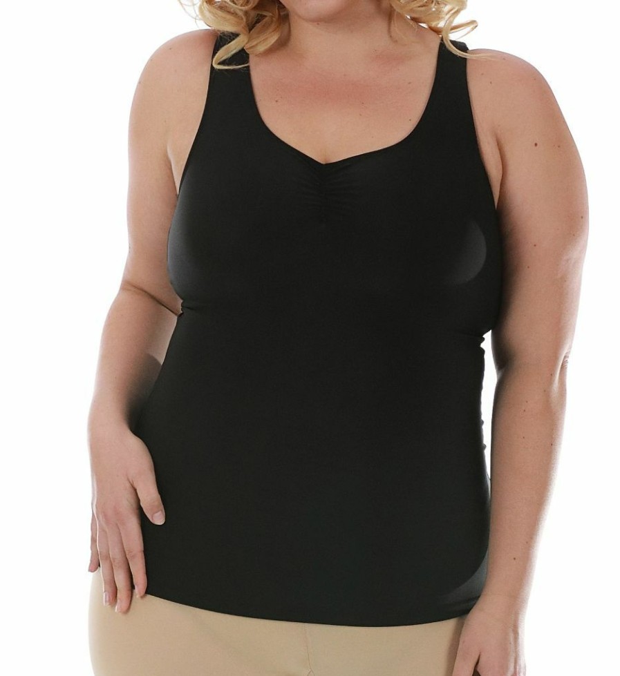 * Online Discount Instantfigure Curvy Hi-Back Shirred Front Tank Top T40011X | Shapewear