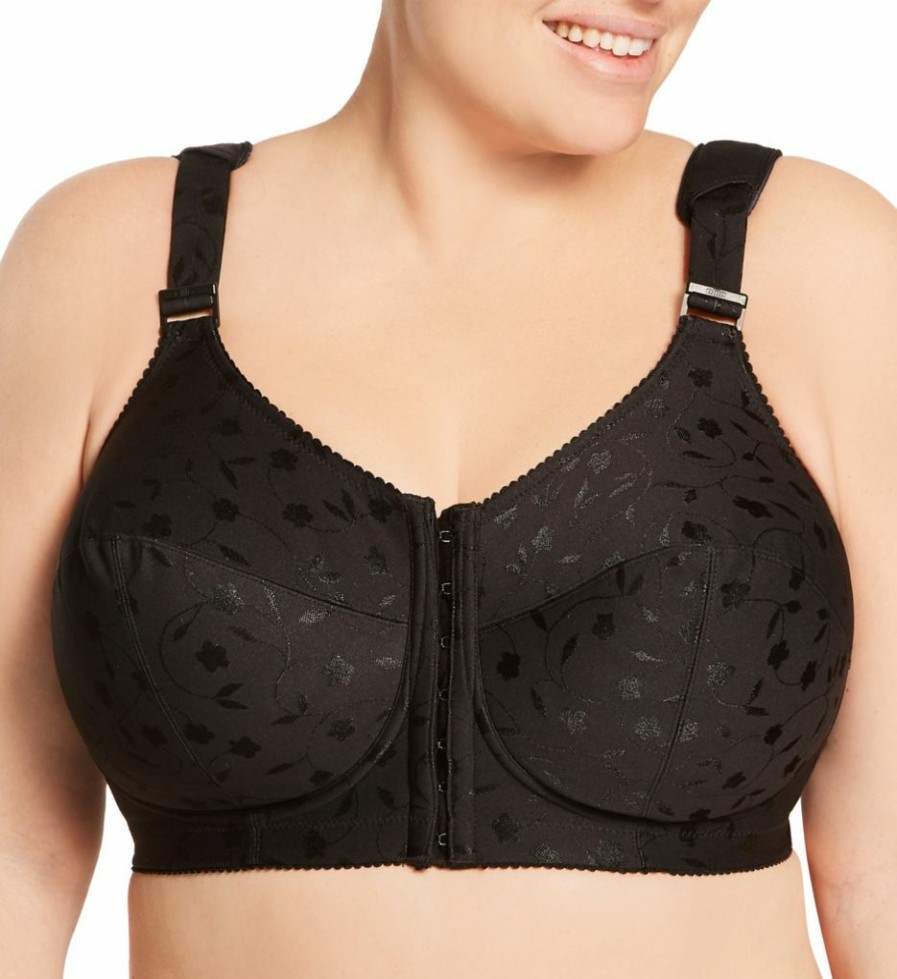 * Fashionable Elila Jacquard Front Close Wireless Softcup Bra 1515 | Bras