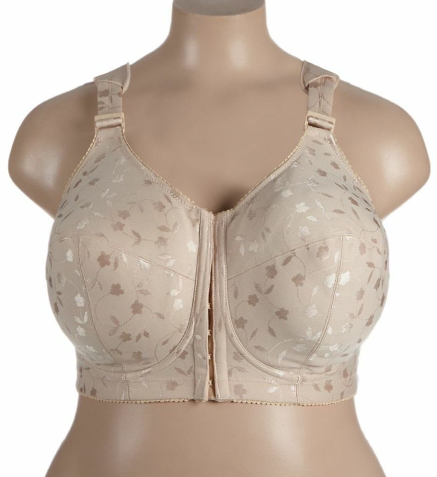 * Fashionable Elila Jacquard Front Close Wireless Softcup Bra 1515 | Bras