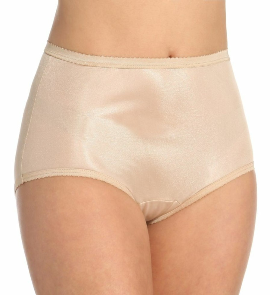 * Closeout Sale Shadowline Nylon Modern Brief Panty 3 Pack 17642Pk | Panties