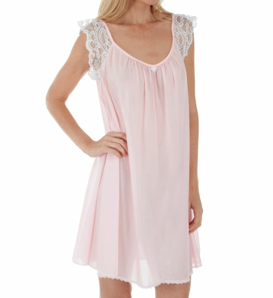 * Shop New Amanda Rich Lace Cap Knee Length Gown 106-Sh | Sleepwear