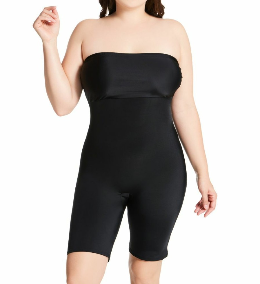 * Sales Instantfigure Curvy Bandeau Body Short With Open Gusset Wbs011X | Shapewear