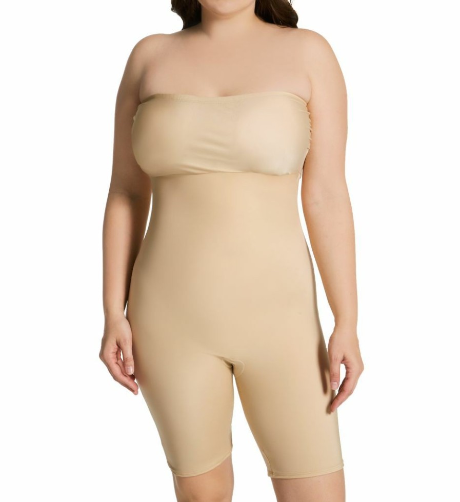 * Sales Instantfigure Curvy Bandeau Body Short With Open Gusset Wbs011X | Shapewear