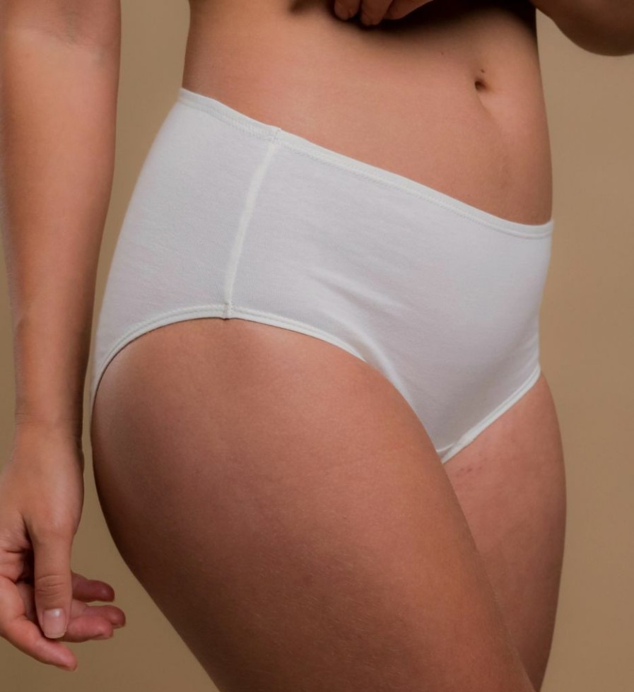 * Exclusive Design Cottonique Latex Free Organic Cotton Waist Brief 2 Pack W22200C | Panties