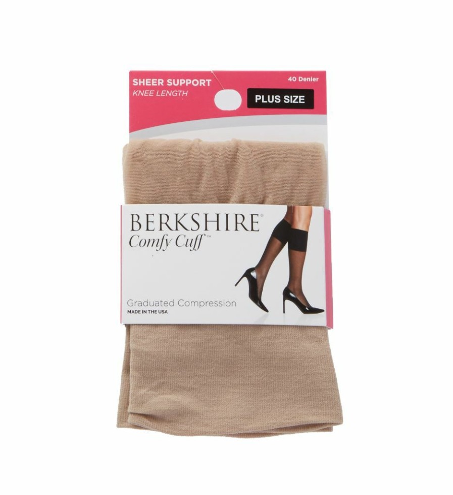 * Reliable Quality Berkshire Comfy Cuff Plus Size Sheer Trouser Sock 5202 | Hosiery