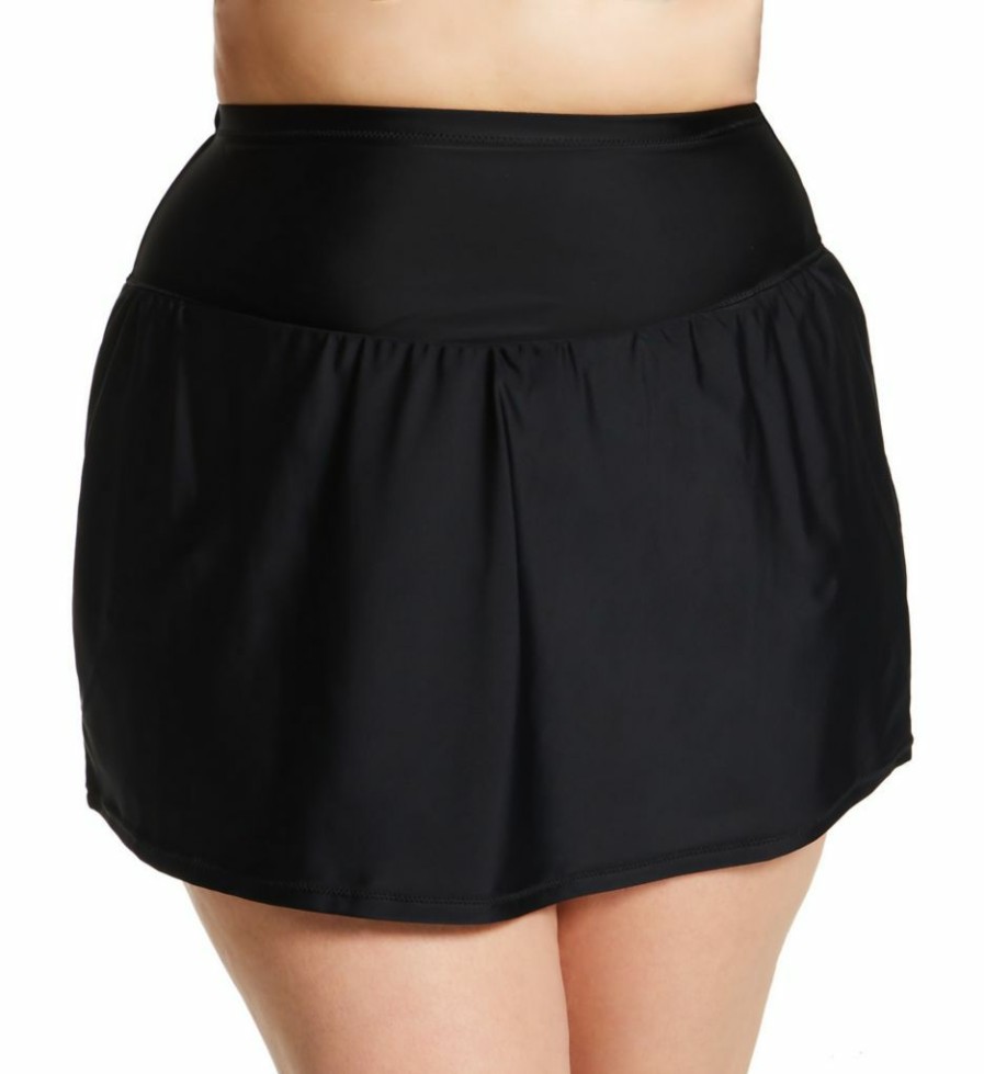 * Discount Raisins Curve Plus Size Calina Solids Bravo Skirt Swim Bottom G840070 | Swimwear