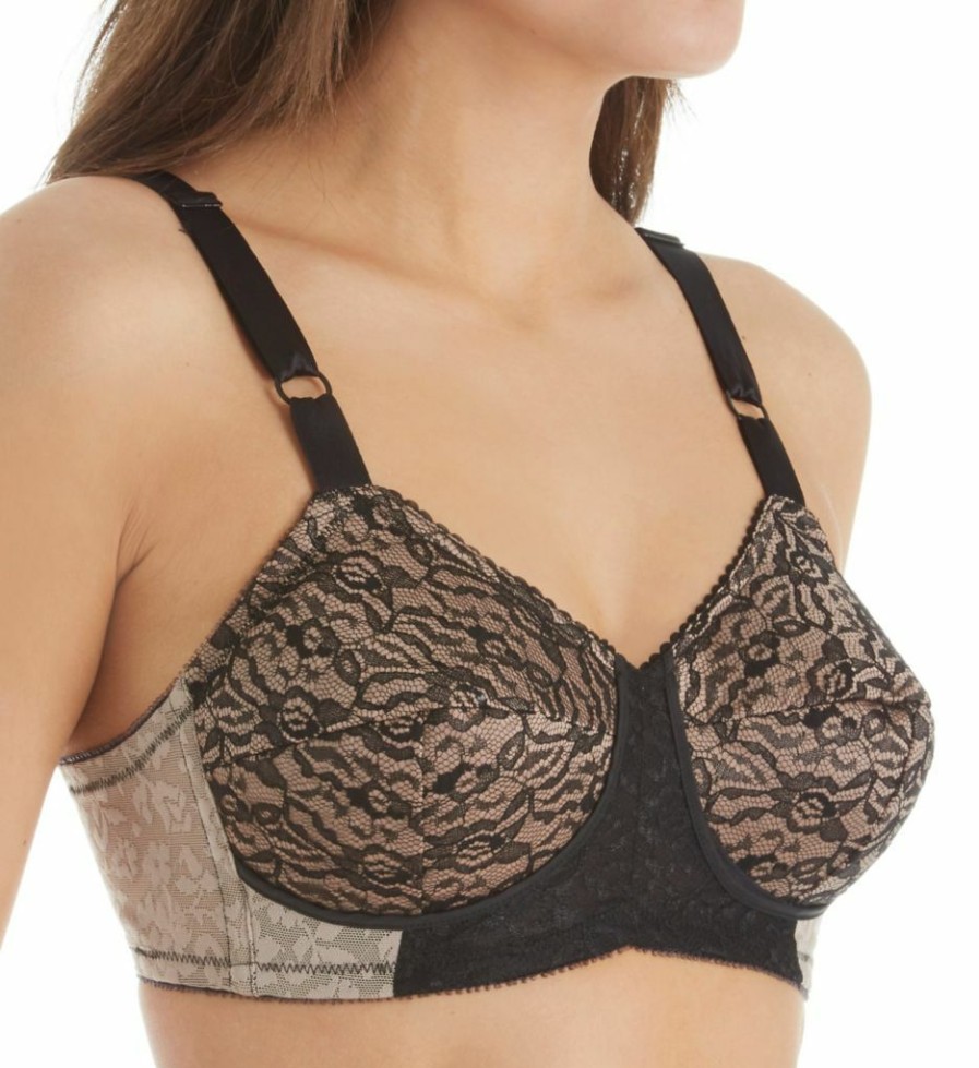 * Shop New Rago Lacette Satin And Lace Wireless Support Bra 2101 | Bras