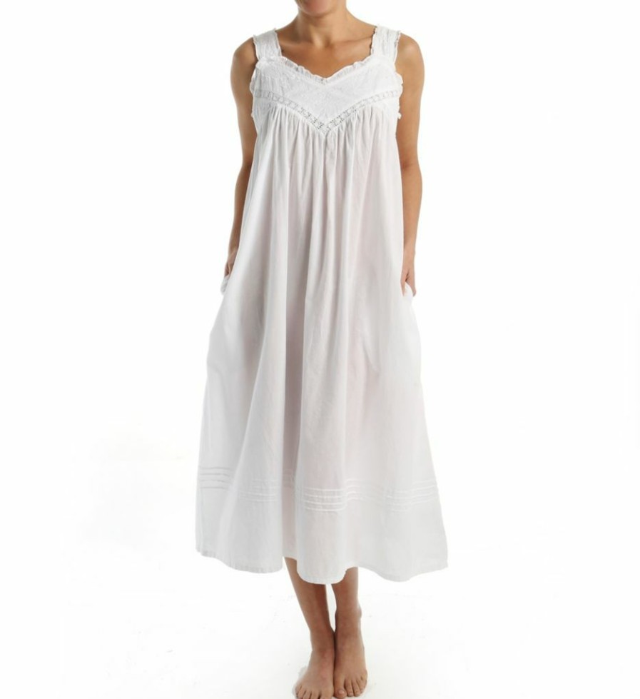 * Online Discount La Cera 100% Cotton Woven Embroidered Pinafore Gown 1205G | Sleepwear