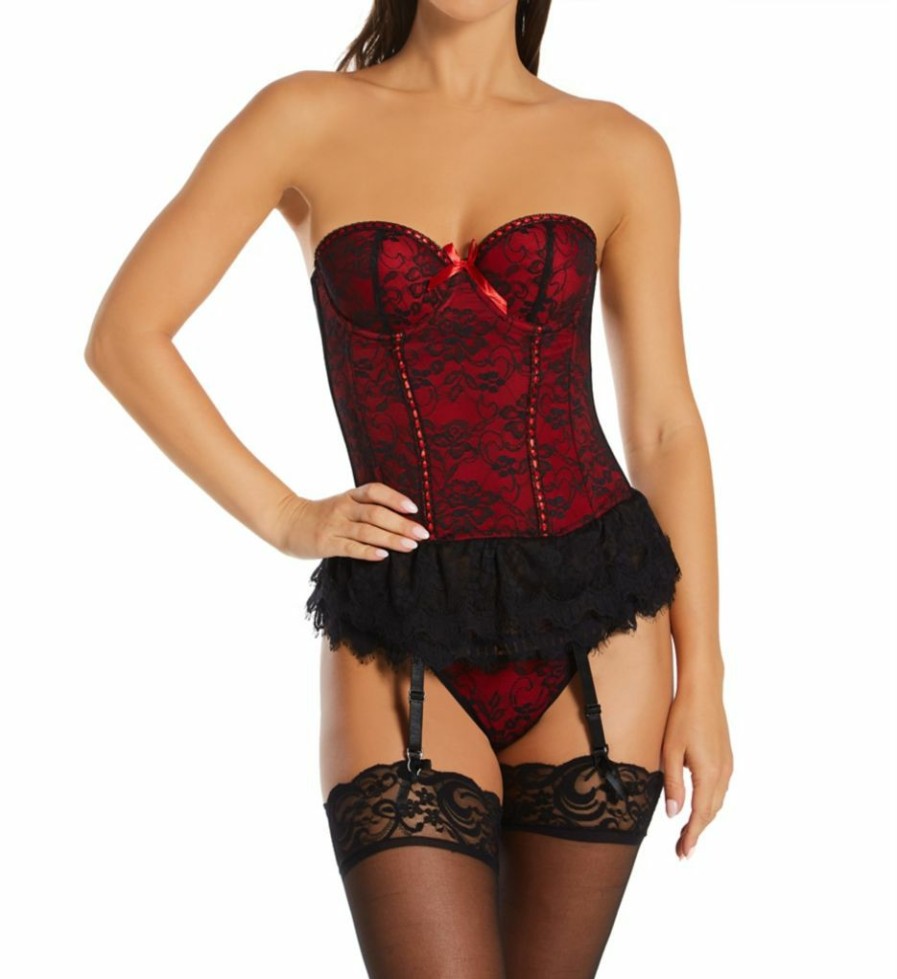 * Exclusive Seven 'Til Midnight Victorian Lace Bustier And Thong Set 9103 | Sleepwear