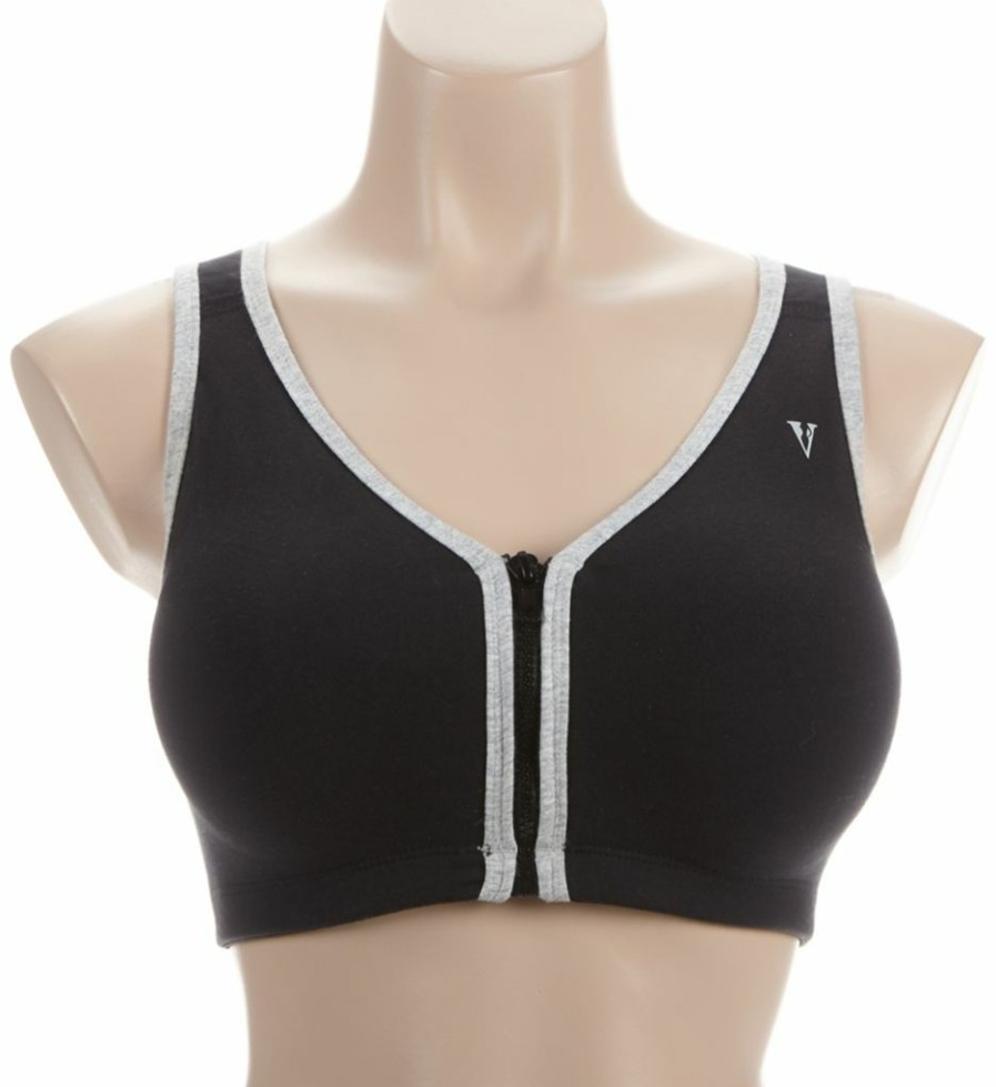 * Excellent Valmont Color Block Zip Front Sports Bra 1611B | Bras