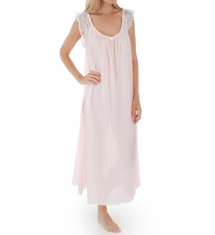 * Exclusive Amanda Rich Lace Cap Ankle Length Gown 105-Sh | Sleepwear