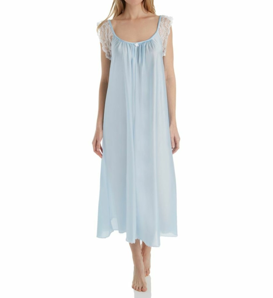 * Exclusive Amanda Rich Lace Cap Ankle Length Gown 105-Sh | Sleepwear