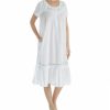 * Online Discount La Cera 100% Cotton Woven Short Sleeve Gown With Pockets 1282G | Sleepwear